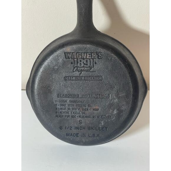Wagner 1891 Original Cast Iron Cookware 6 1/2" Skillet Made in USA - USED - Picture 3 of 4